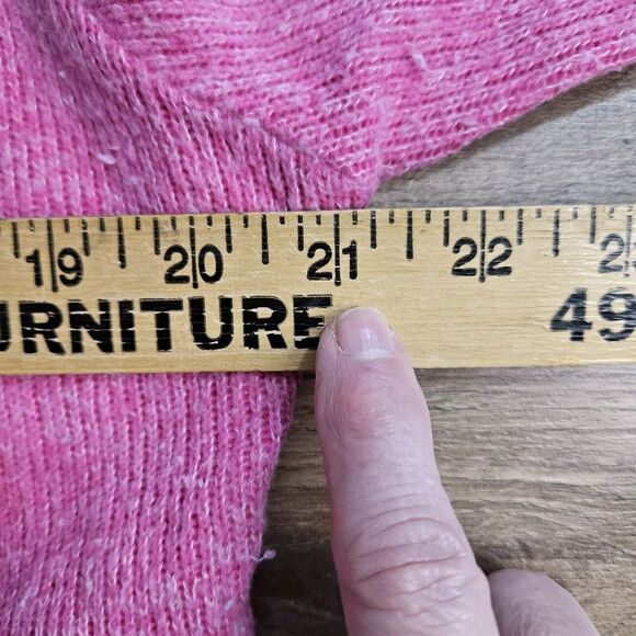 Zara Sweater Womens Small Cropped Pink Long Sleeve Soft Cozy Casual Balletcore - Picture 11 of 14